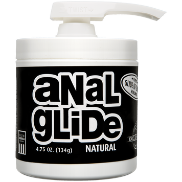 Анальна змазка Doc Johnson Anal Glide Natural 134 г у баночці з помпою — ідеальний вибір для глибокого комфортного проникнення та тривалого ковзання без подразнень
