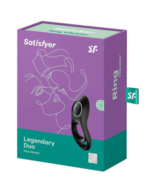 Ерекційне кільце Satisfyer Legendary Duo - подвійна стимуляція на 12 режимах вібрації.