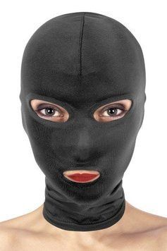 БДСМ маска Fetish Tentation — вигляд спереду з отворами для очей і рота